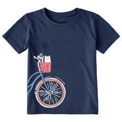 Toddler Kitty Bike Short Sleeve Crusher Tee