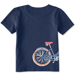 Toddler Kitty Bike Short Sleeve Crusher Tee