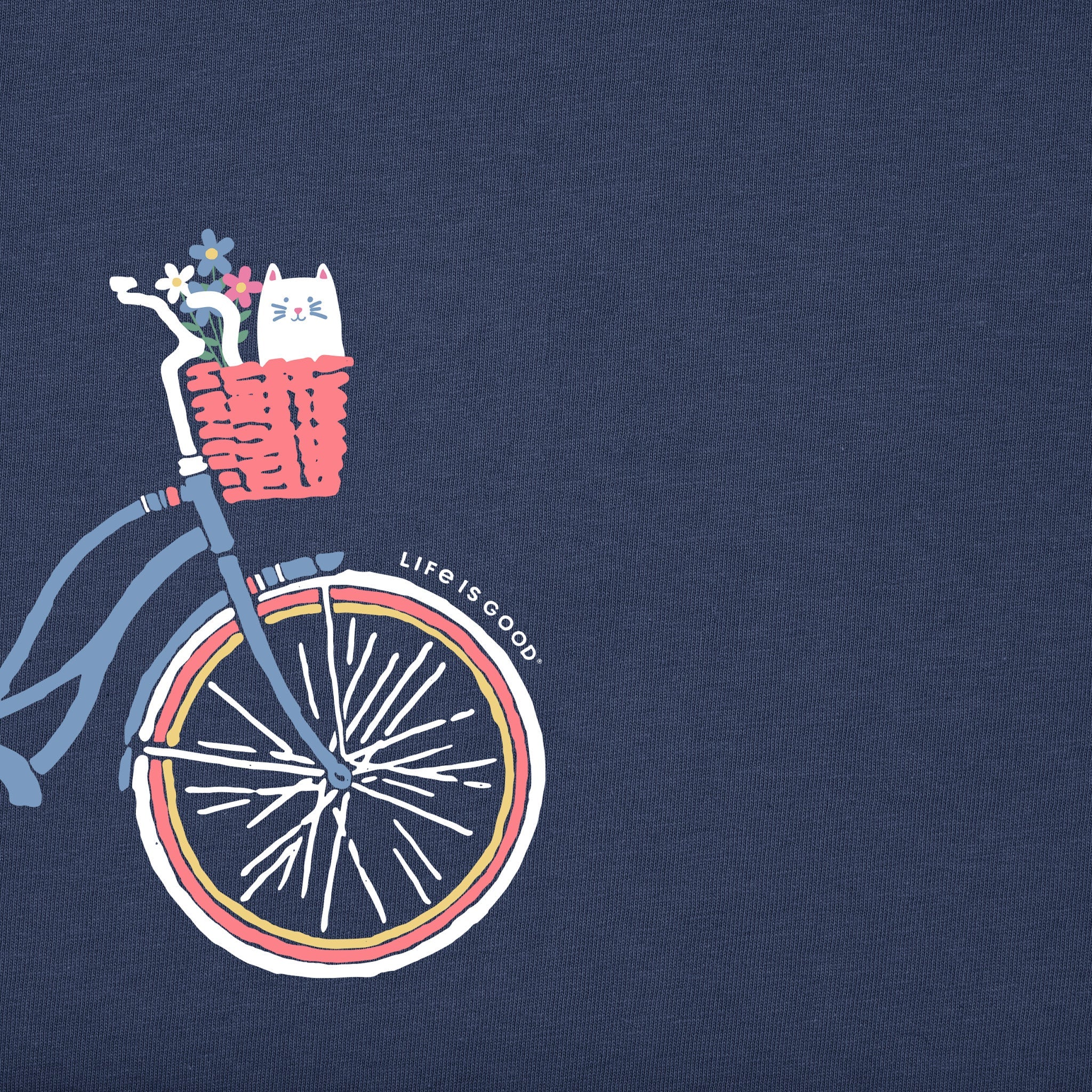 Toddler Kitty Bike Short Sleeve Crusher Tee