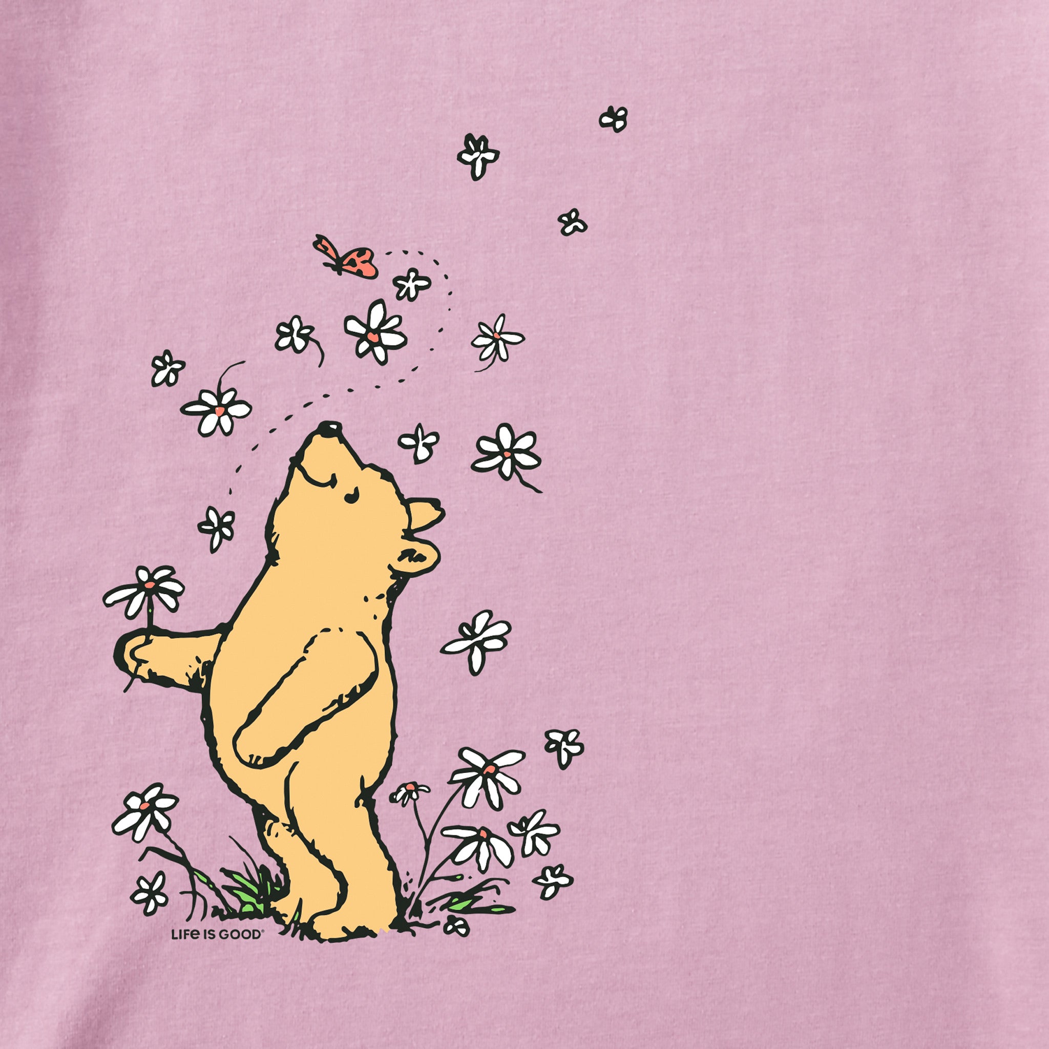Winnie Flowers Short Sleeve Toddler Crusher Tee