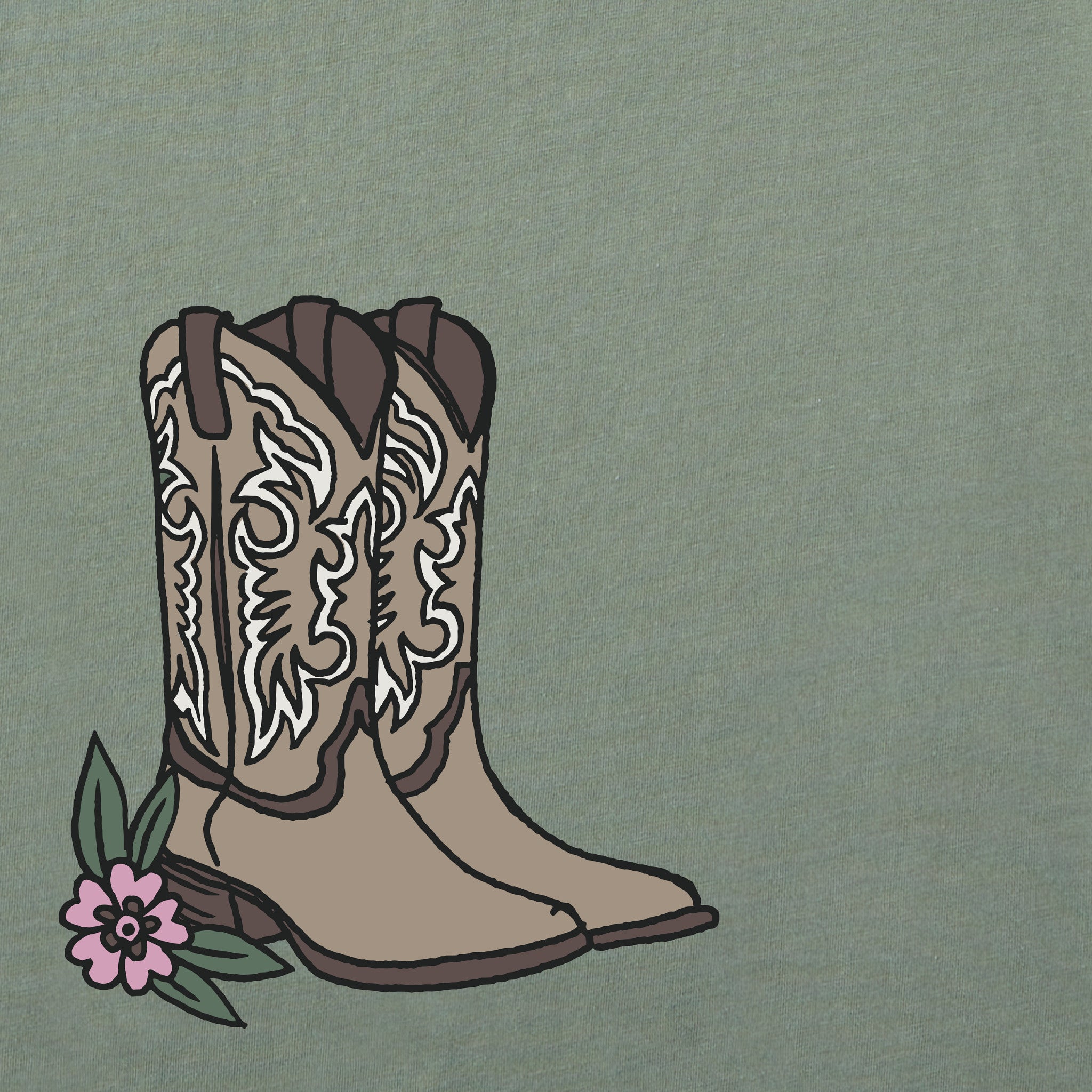 Women's Giddy Up Cowgirl Boots Short Sleeve Crusher Boxy Tee