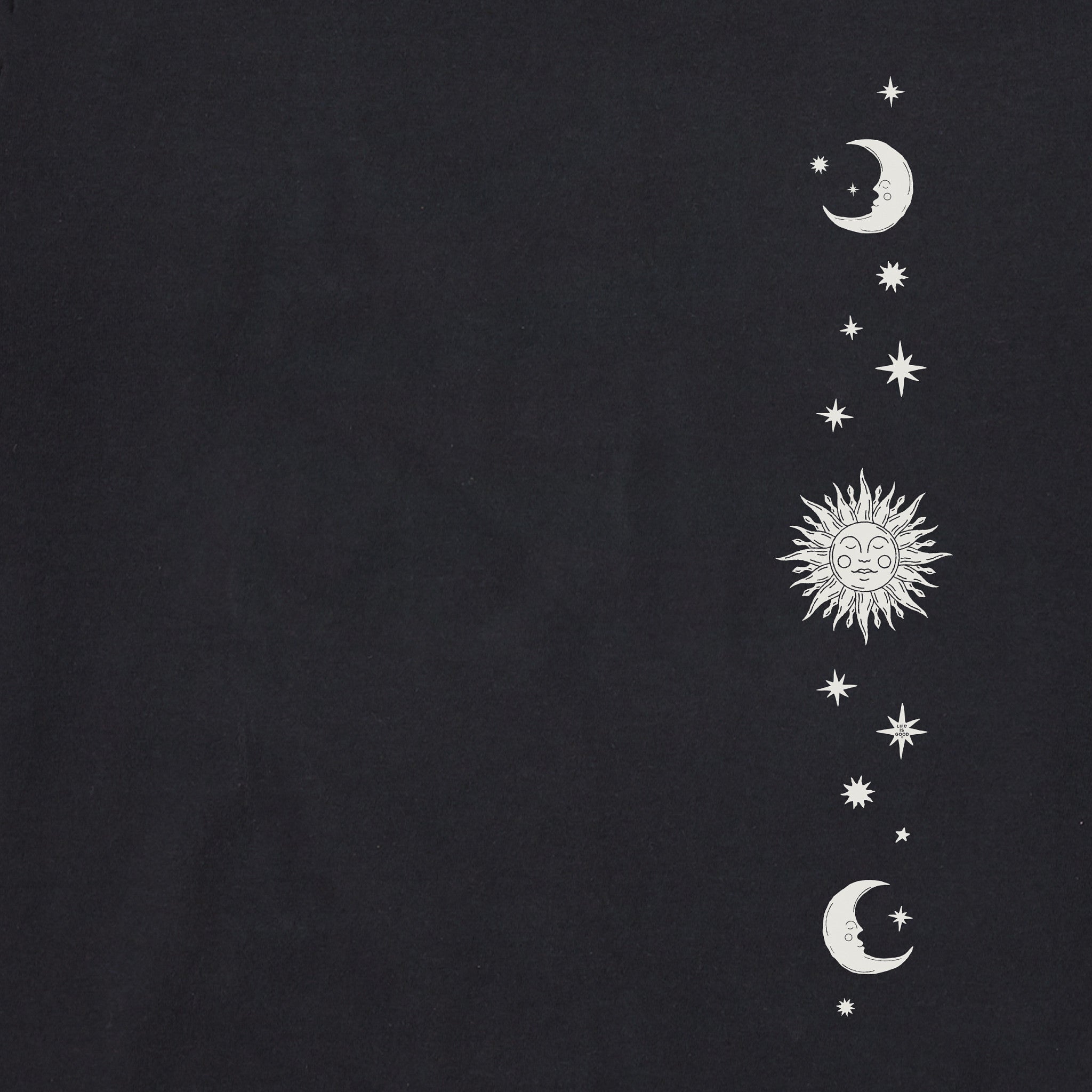 Women's Celestial Moon and Stars Short Sleeve Crusher Tee