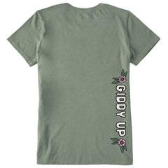Women's Giddy Up Cowgirl Boots Short Sleeve Crusher Tee