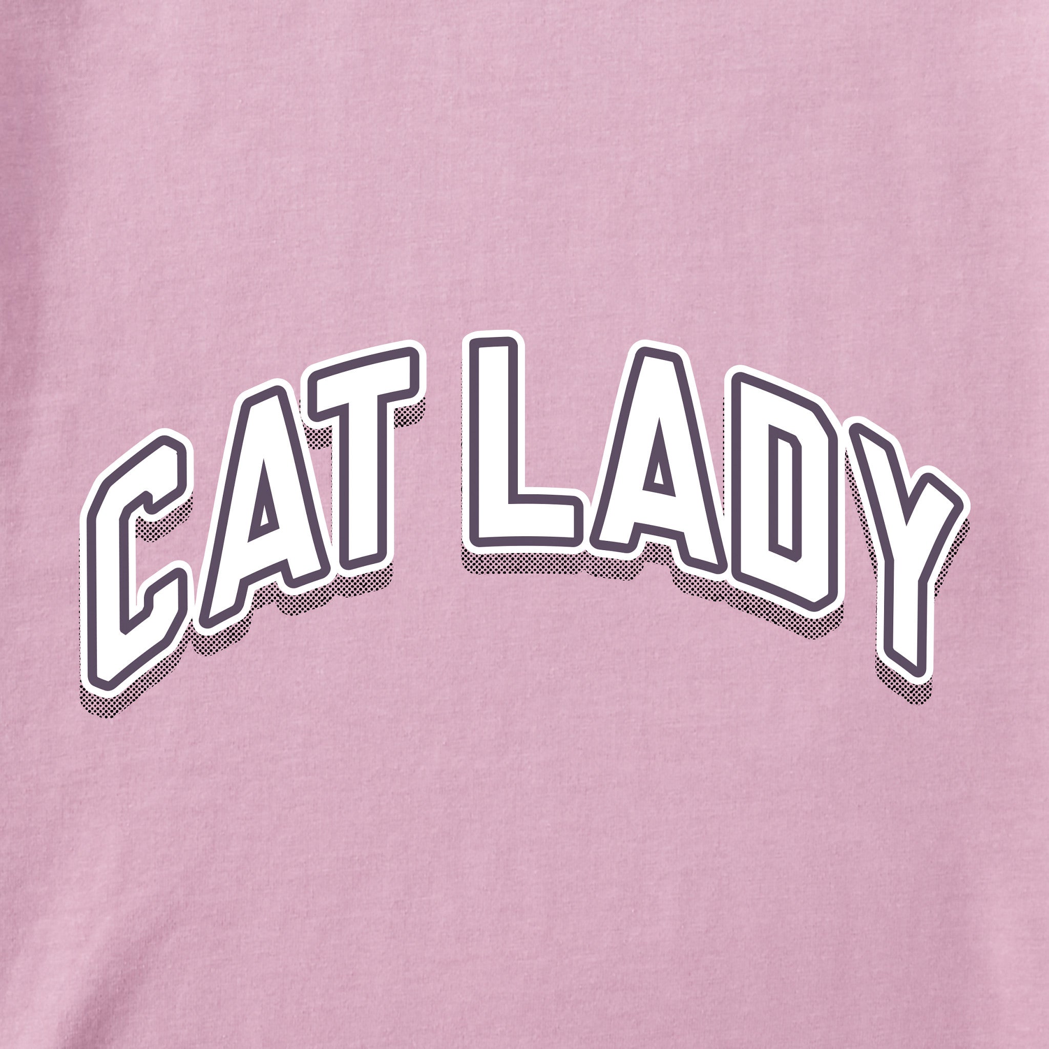 Women's Cat Lady Arch Short Sleeve Crusher Tee