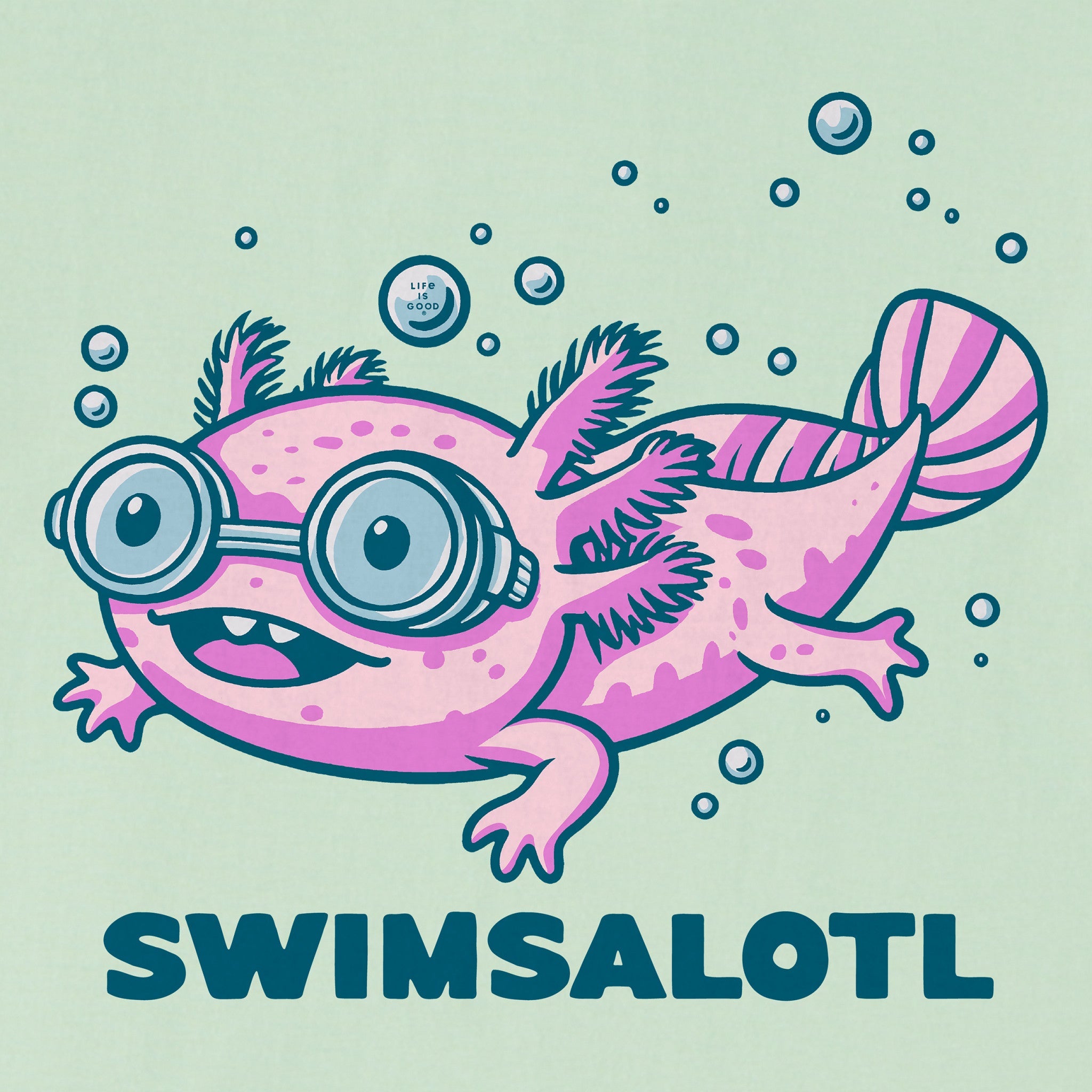 Kids Swimsalotl Short Sleeve Crusher Tee