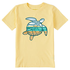 Kids Macro Micro Sea Turtle Oceanscape Short Sleeve Crusher Tee