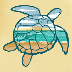 Kids Macro Micro Sea Turtle Oceanscape Short Sleeve Crusher Tee