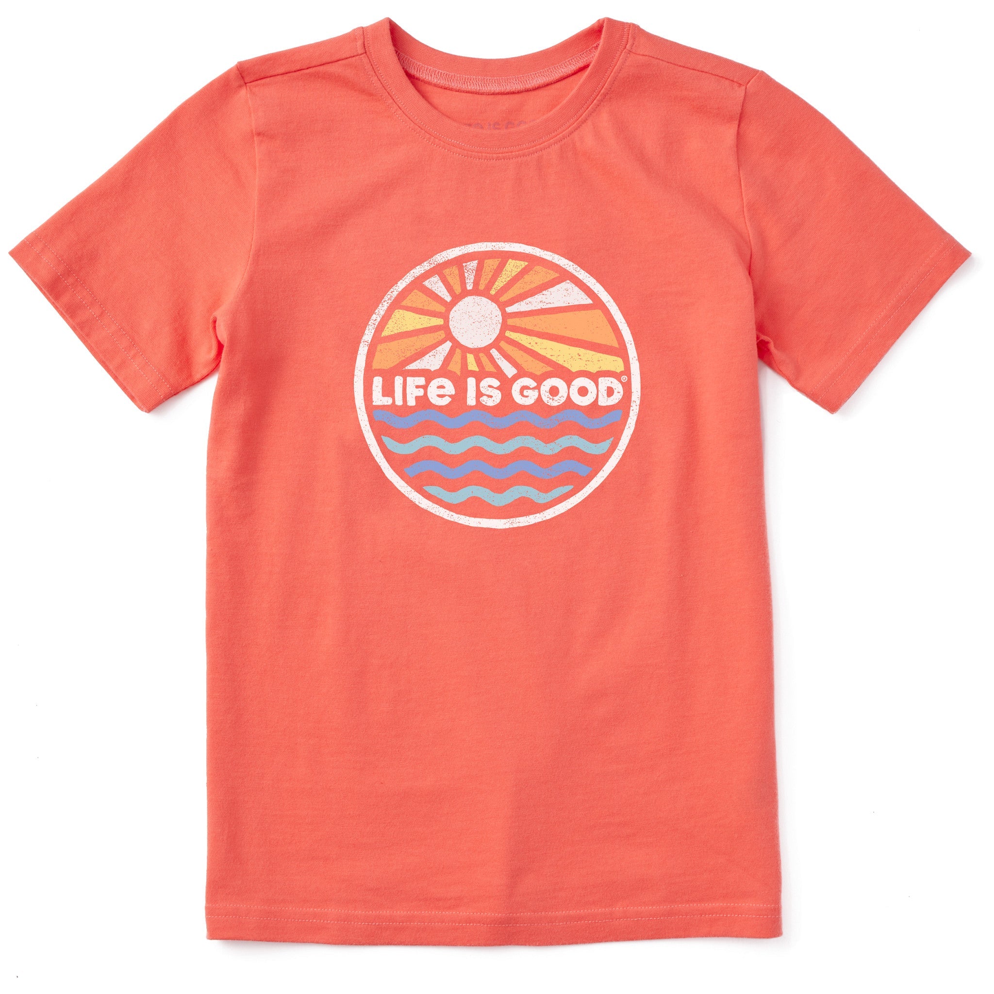 Kids Life is Good Sunset on the Water Short Sleeve Crusher Tee