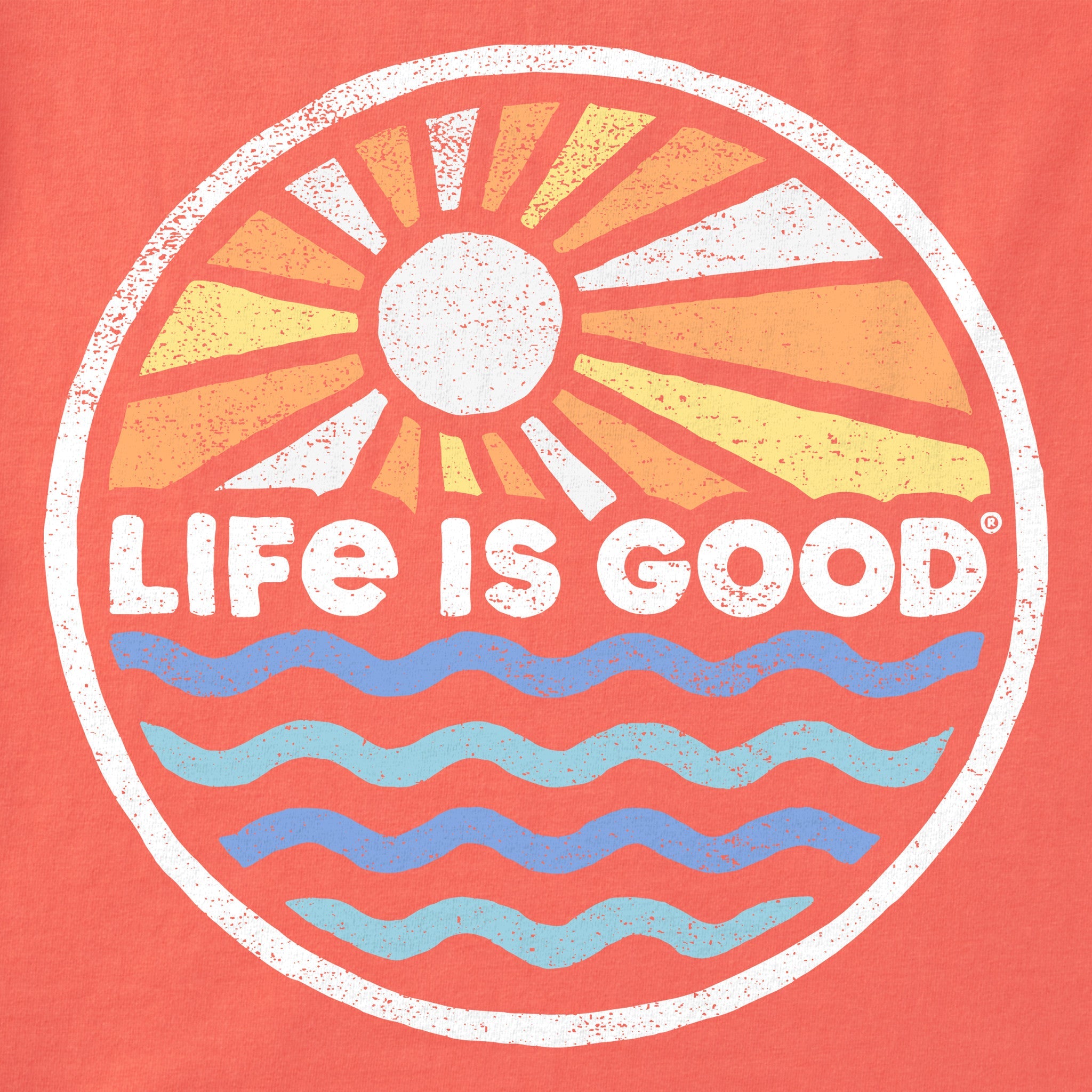 Kids Life is Good Sunset on the Water Short Sleeve Crusher Tee