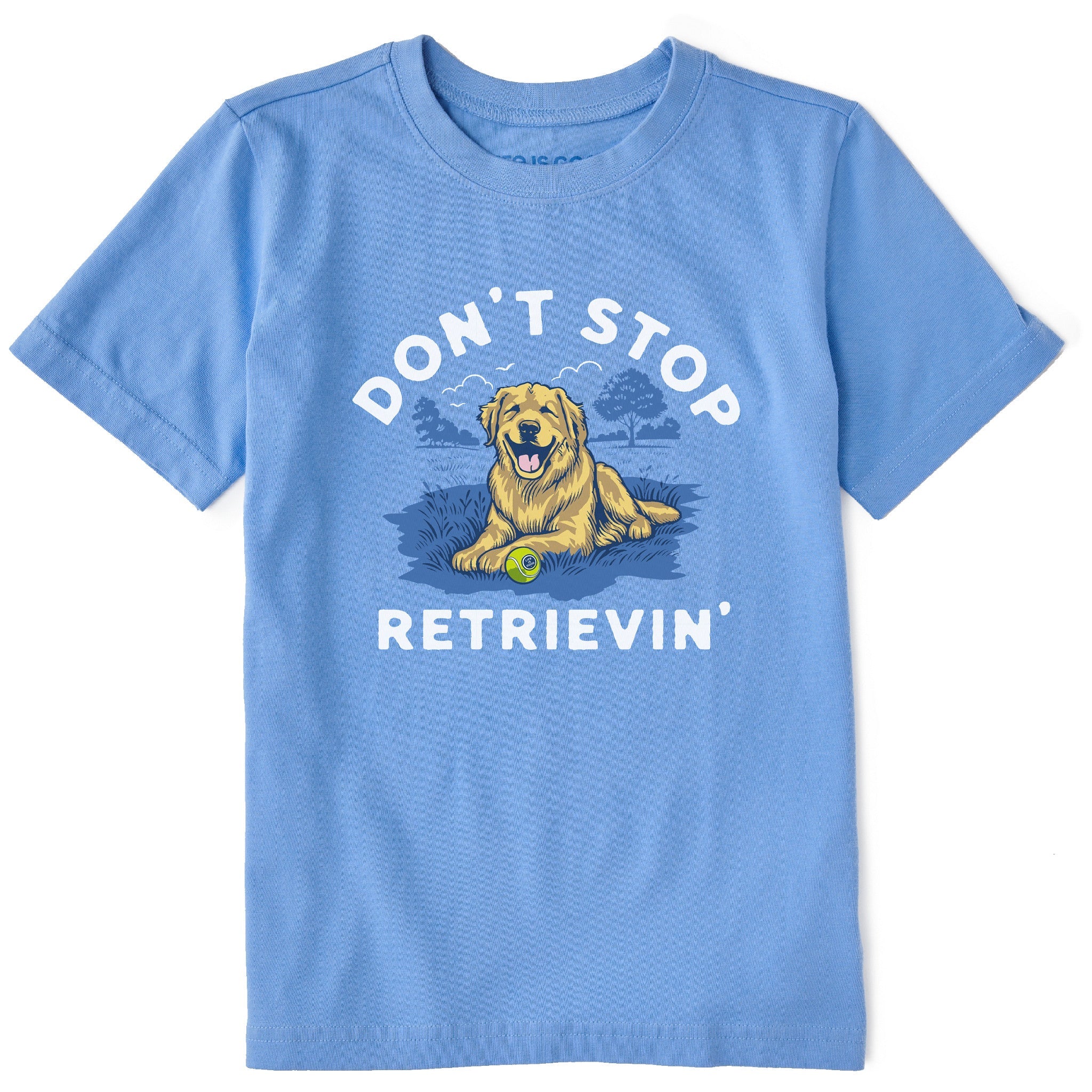 Kids Don't Stop Retrievin' Golden Short Sleeve Crusher Tee
