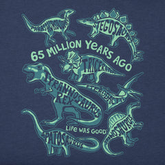 Toddler Life was Good for Dinosaurs Short Sleeve Crusher Tee