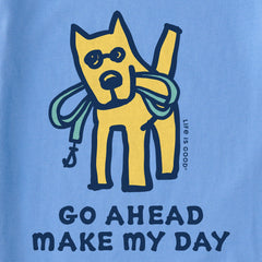 Women's Go Ahead Make My Day Long Sleeve Crusher Tee