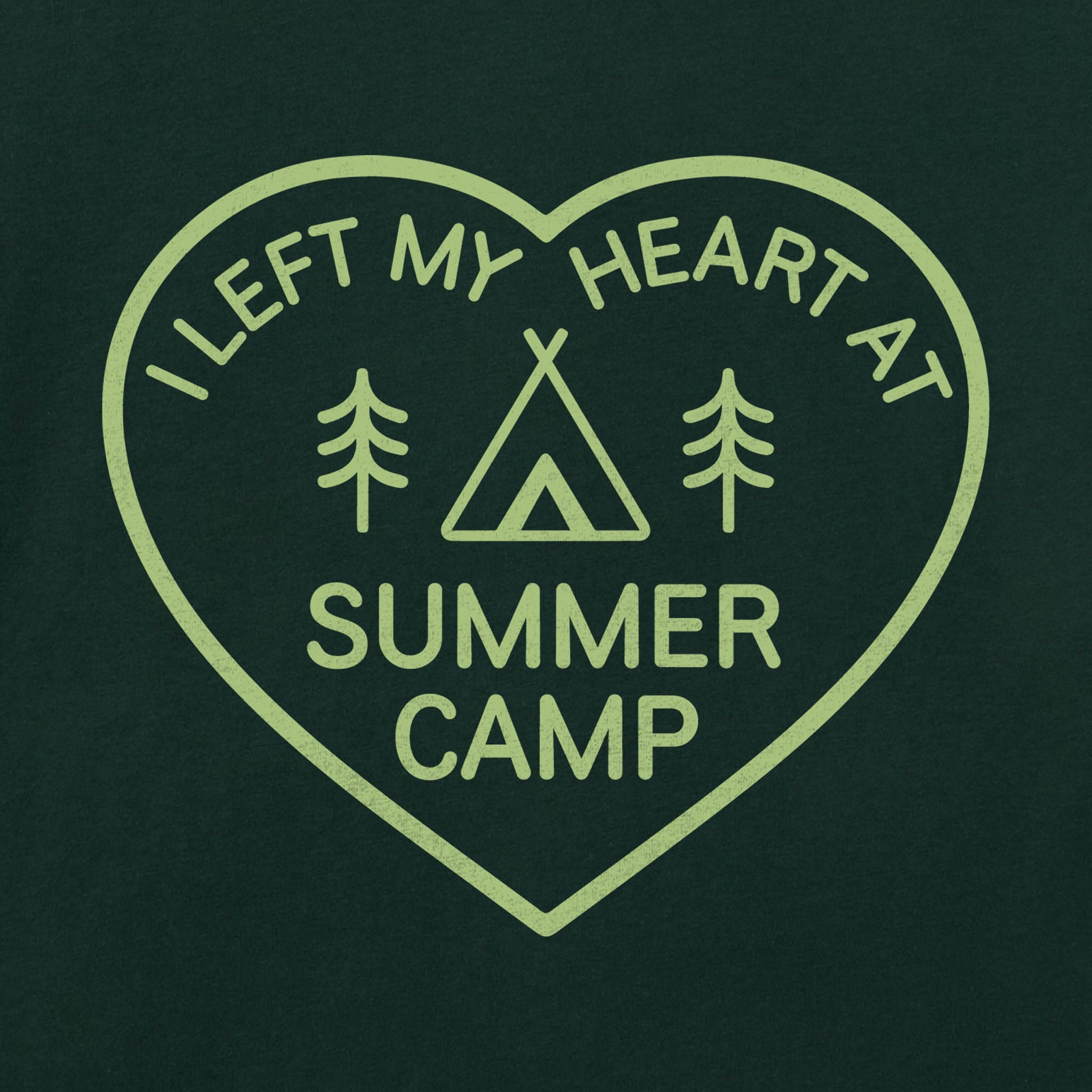 Kids Left My Heart at Summer Camp Short Sleeve Crusher Tee