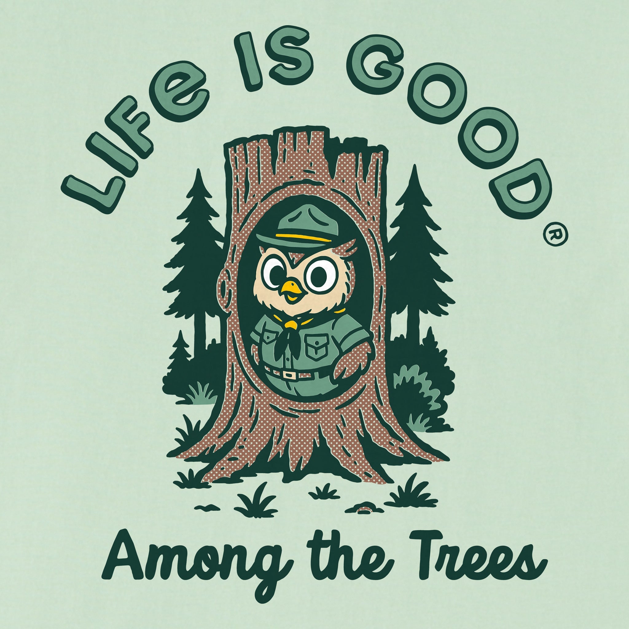 Kids Owl Among the Trees Short Sleeve Crusher Tee