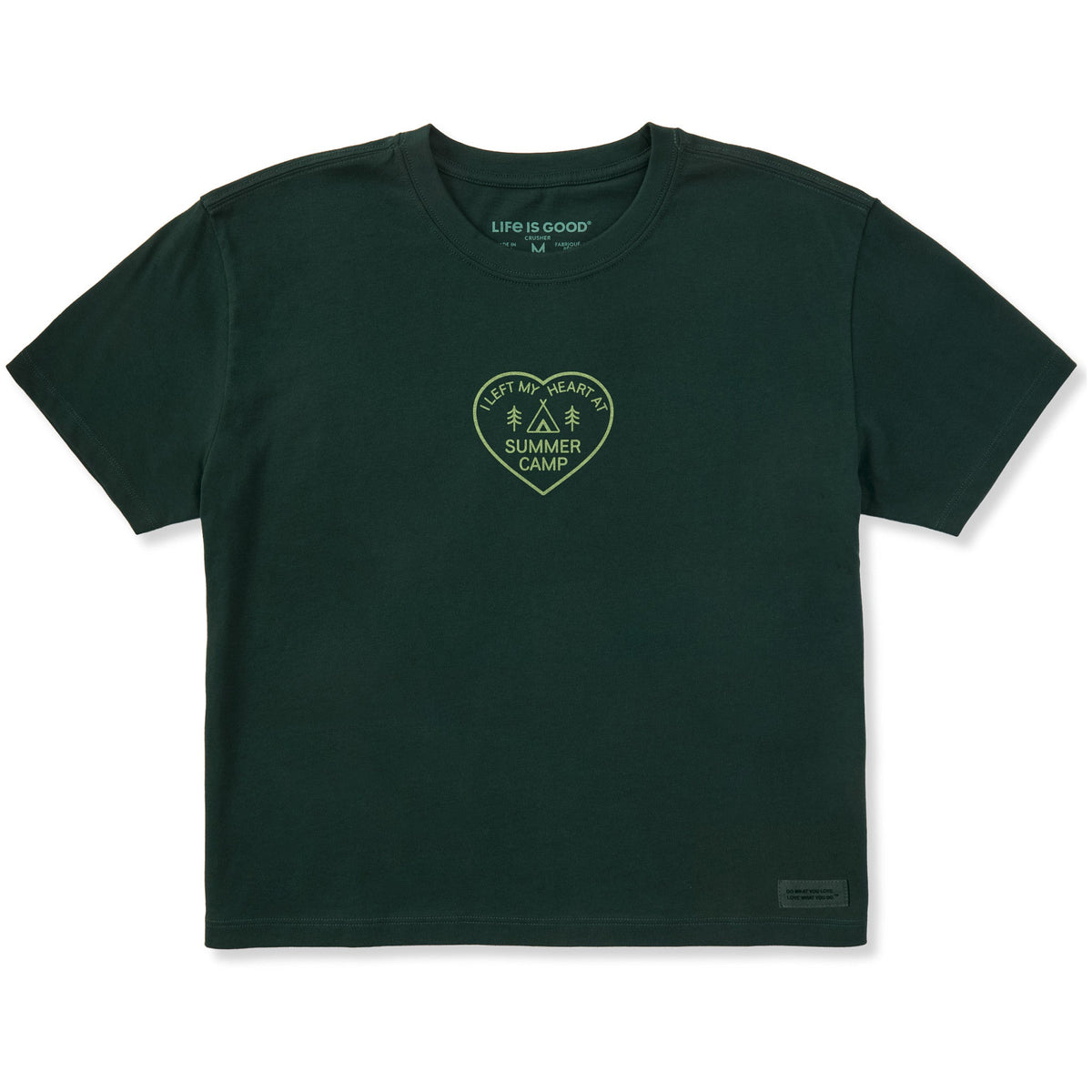 Women's Left My Heart at Summer Camp Short Sleeve Crusher Boxy Tee
