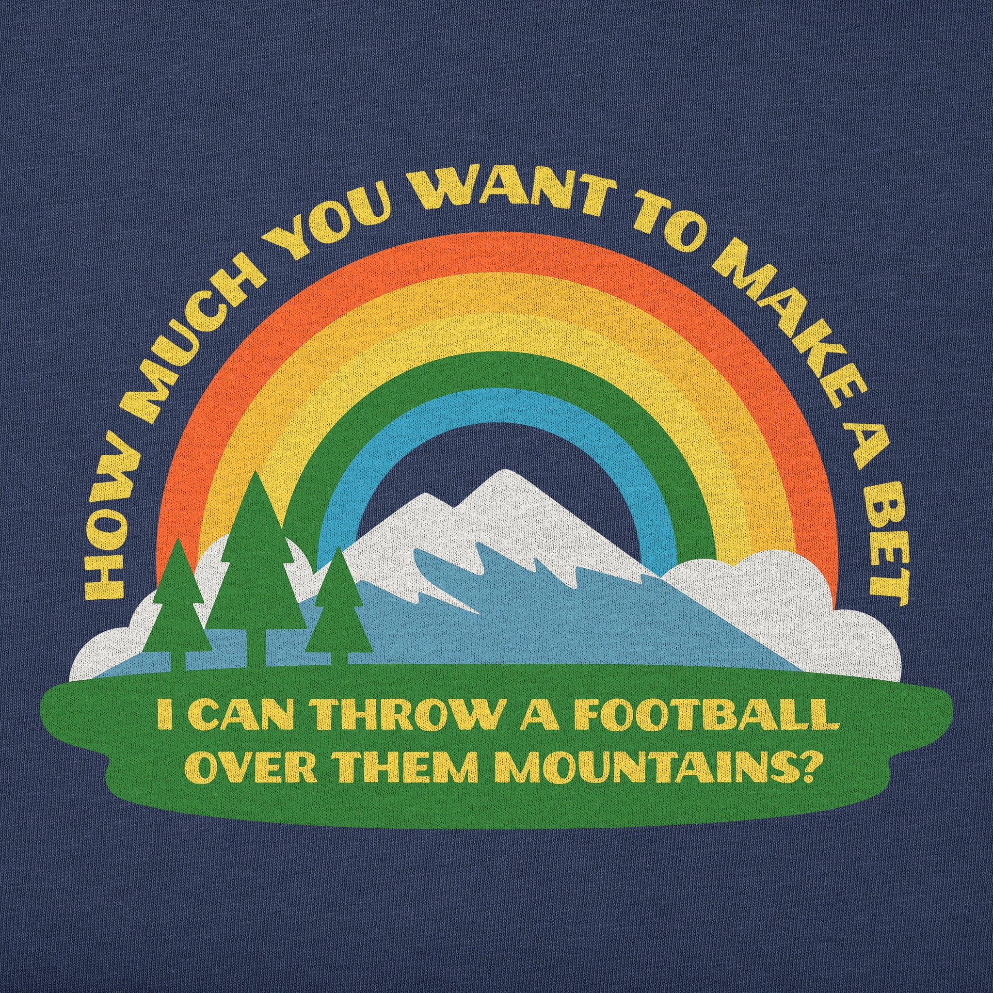 Women's Football Over Them Mountains Short Sleeve Tee