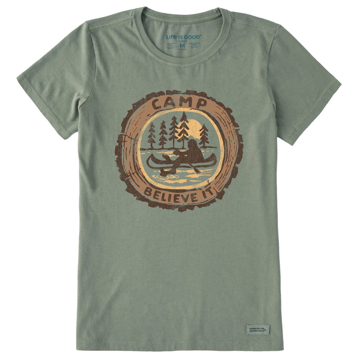 Women's Camp Believe It Short Sleeve Crusher Tee