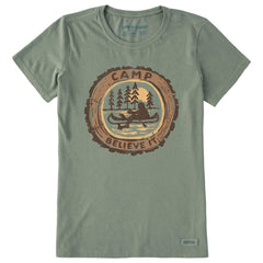 Women's Camp Believe It Short Sleeve Crusher Tee