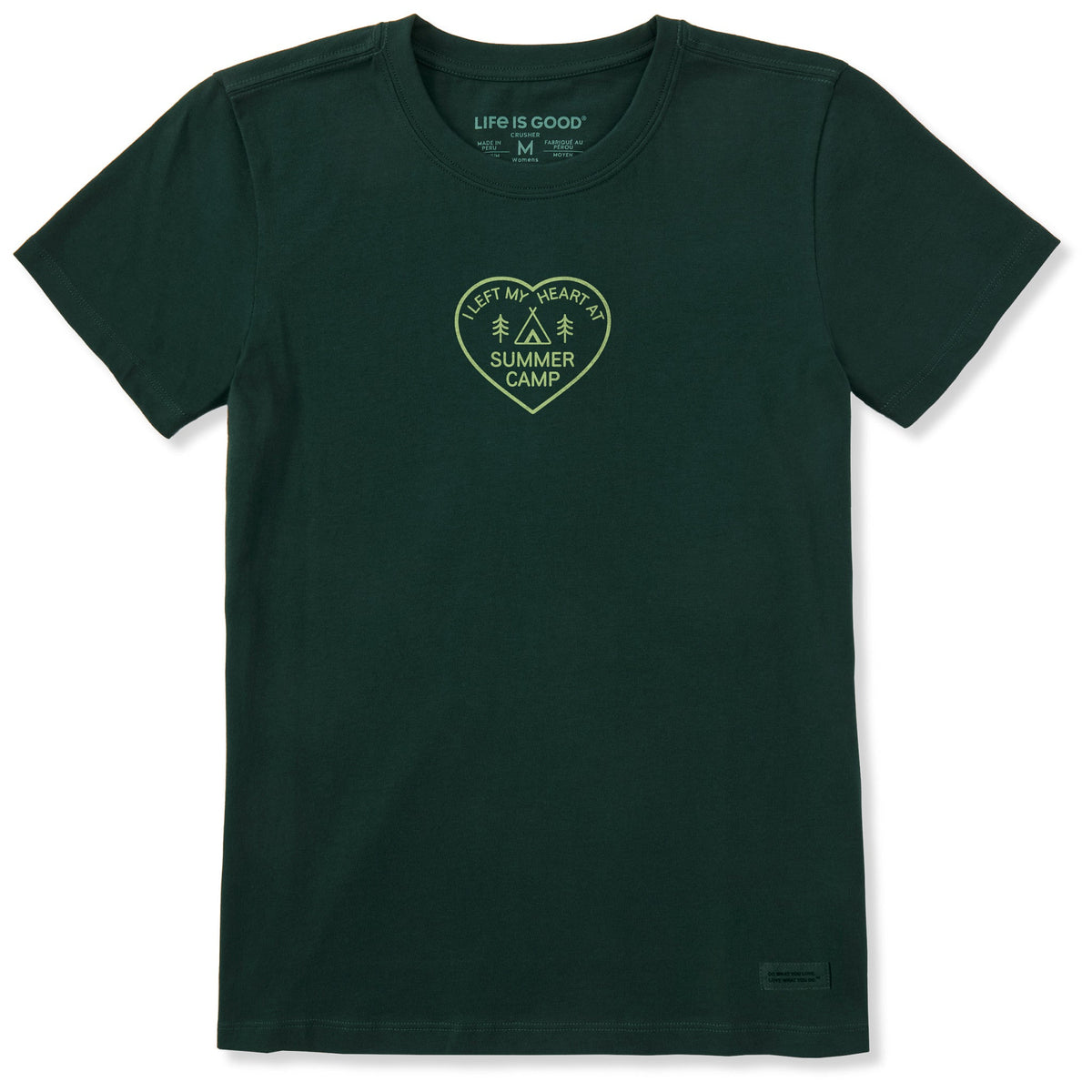Women's Left My Heart at Summer Camp Short Sleeve Crusher Tee