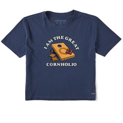 Women's I Am the Great Cornholio Short Sleeve Crusher Boxy Tee
