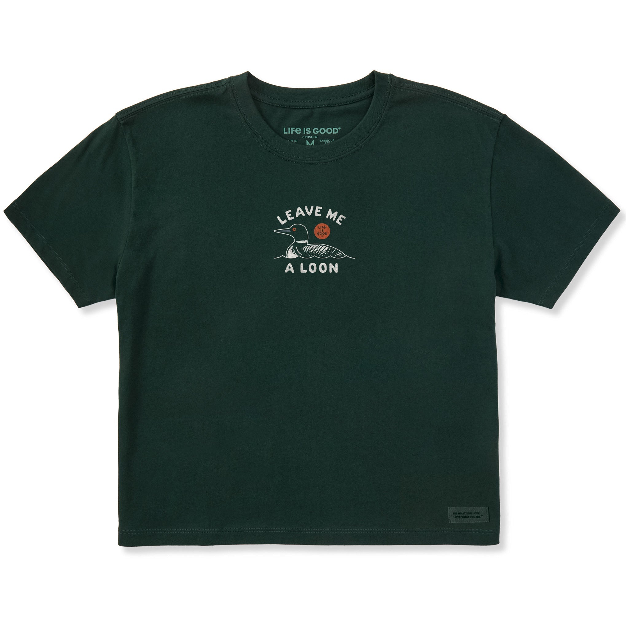 Women's Leave Me a Loon Short Sleeve Crusher Boxy Tee