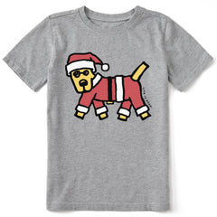 Kids Rocket Santa Suit Short Sleeve Crusher Tee