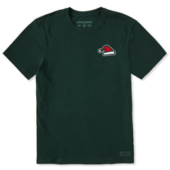 Men's Tiny little Santa Hat Short Sleeve Crusher Tee