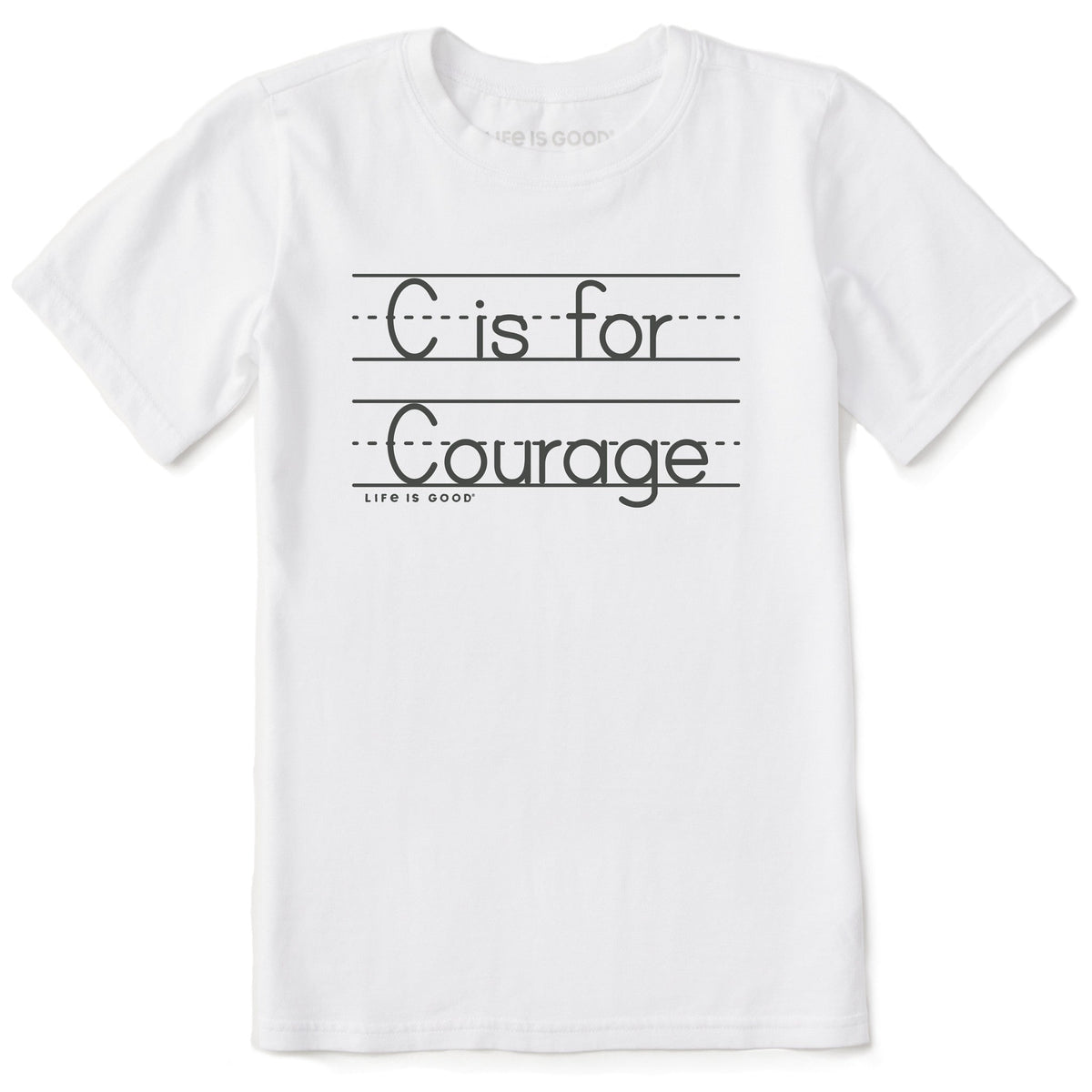 Kids C is for Courage Short Sleeve Crusher Tee