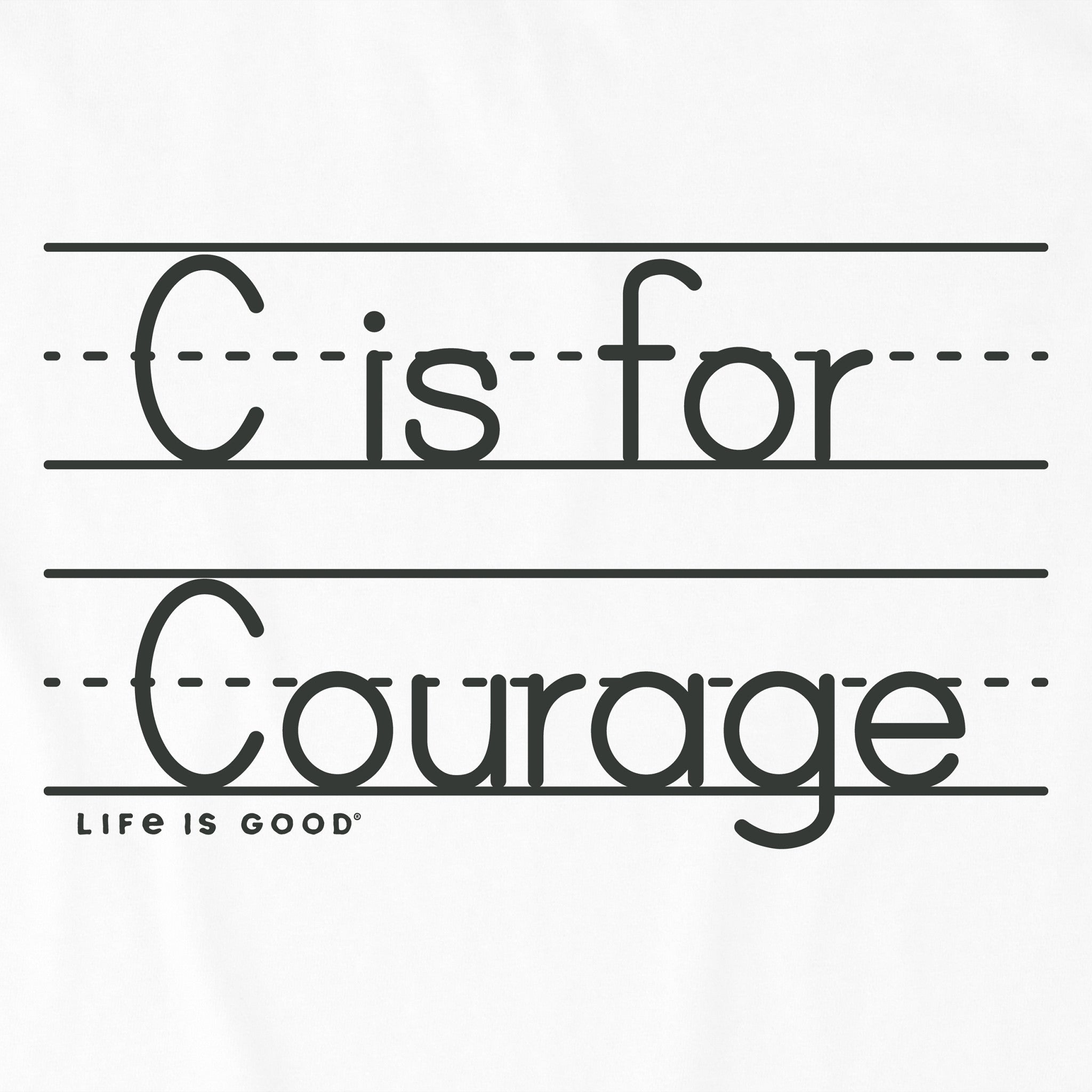 Kids C is for Courage Short Sleeve Crusher Tee