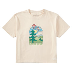 Women's Hot Air Balloons Short Sleeve Crusher Boxy Tee