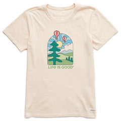Women's Hot Air Balloons Short Sleeve Crusher Tee