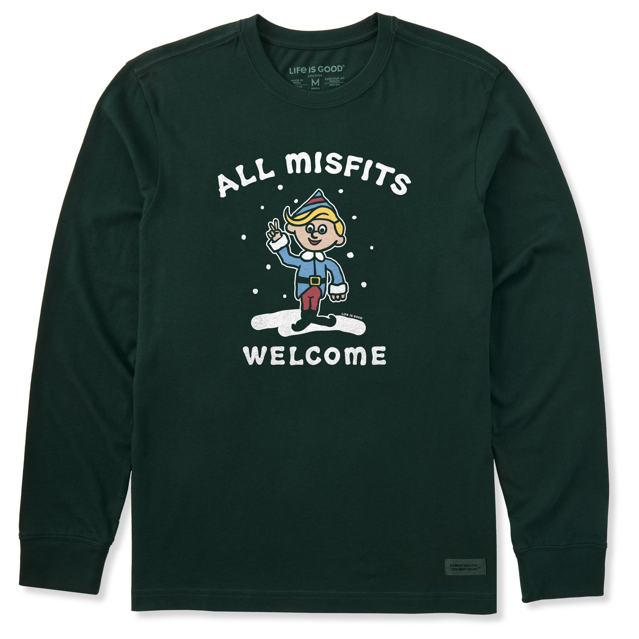 Men's All Misfits Welcome Long Sleeve Crusher Tee