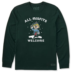 Men's All Misfits Welcome Long Sleeve Crusher Tee
