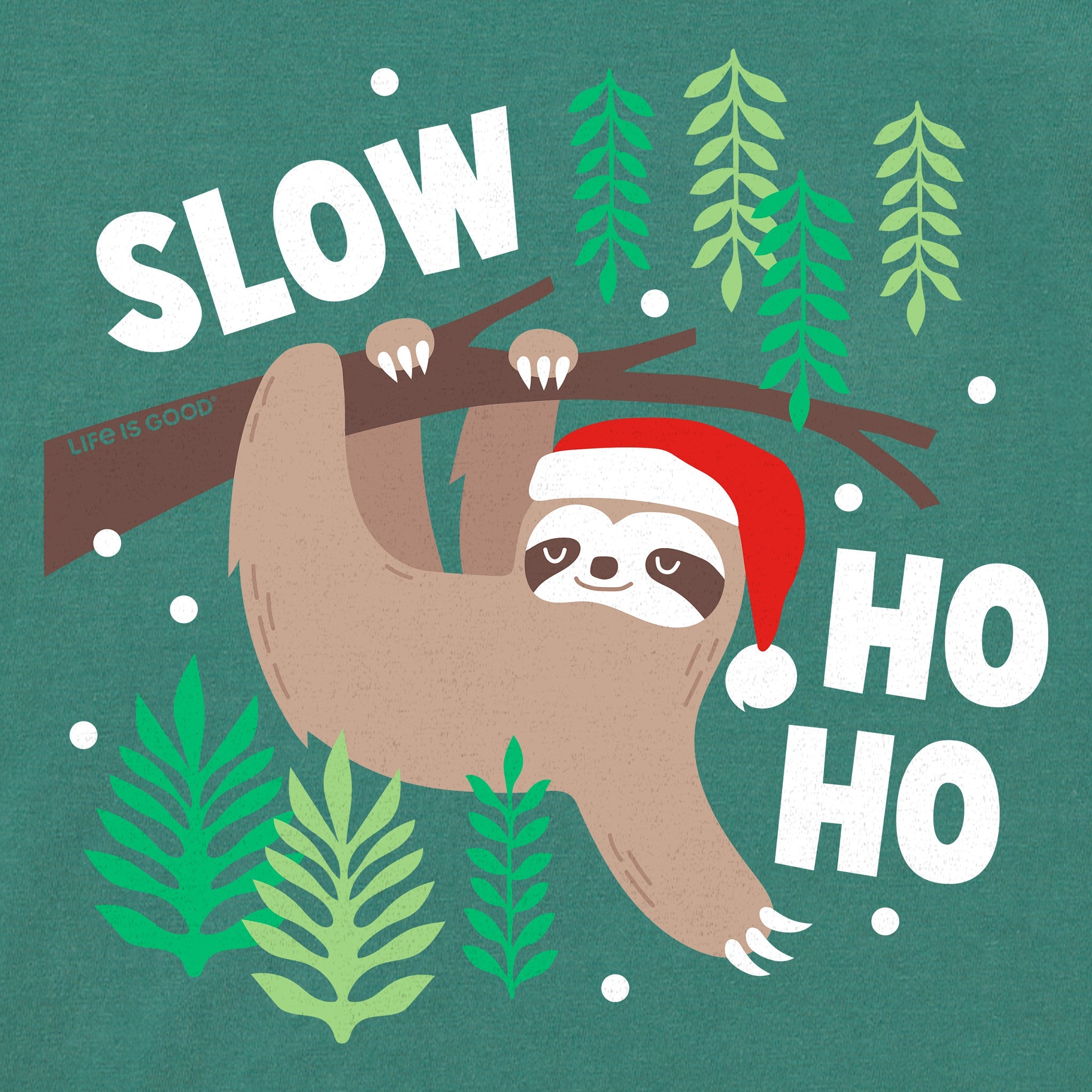 Men's Slow Ho Ho Sloth Long Sleeve Crusher Tee