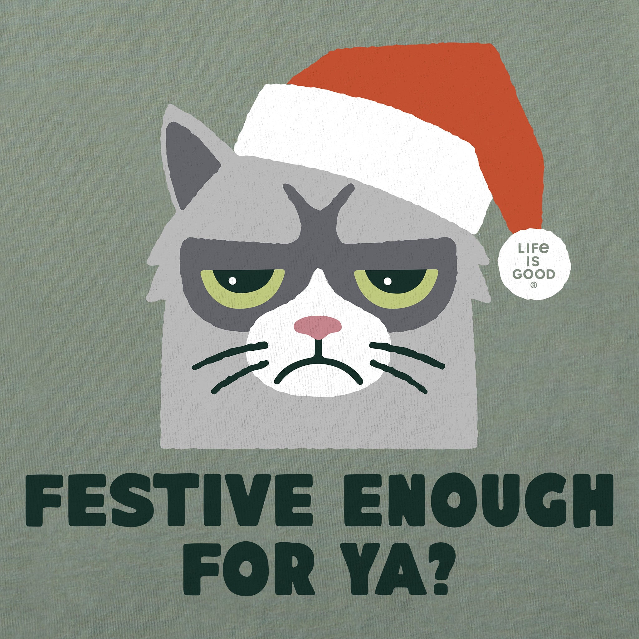 Men's Festive Enough For Ya? Long Sleeve Crusher Tee