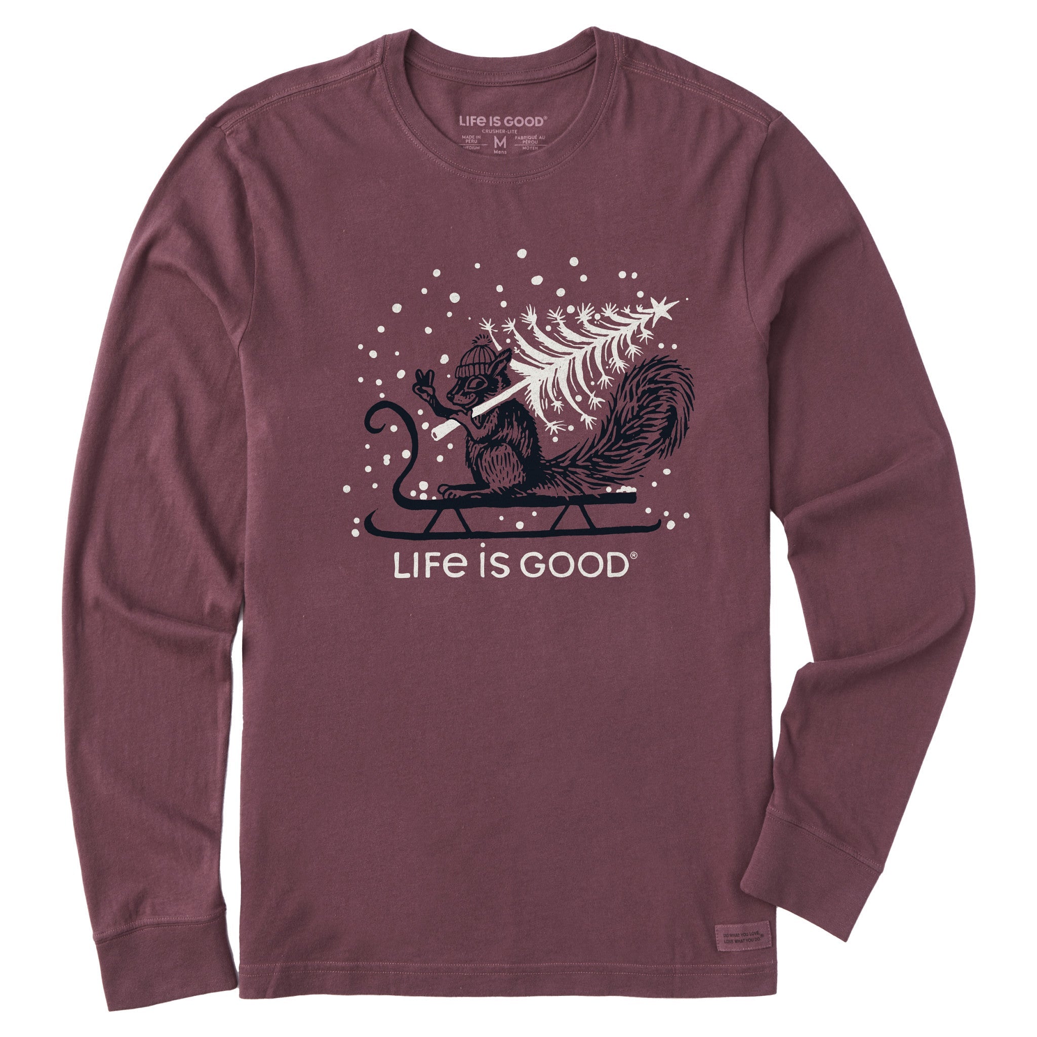 Men's Squirrel Tree Long Sleeve Crusher Tee