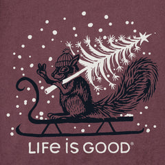 Men's Squirrel Tree Long Sleeve Crusher Tee