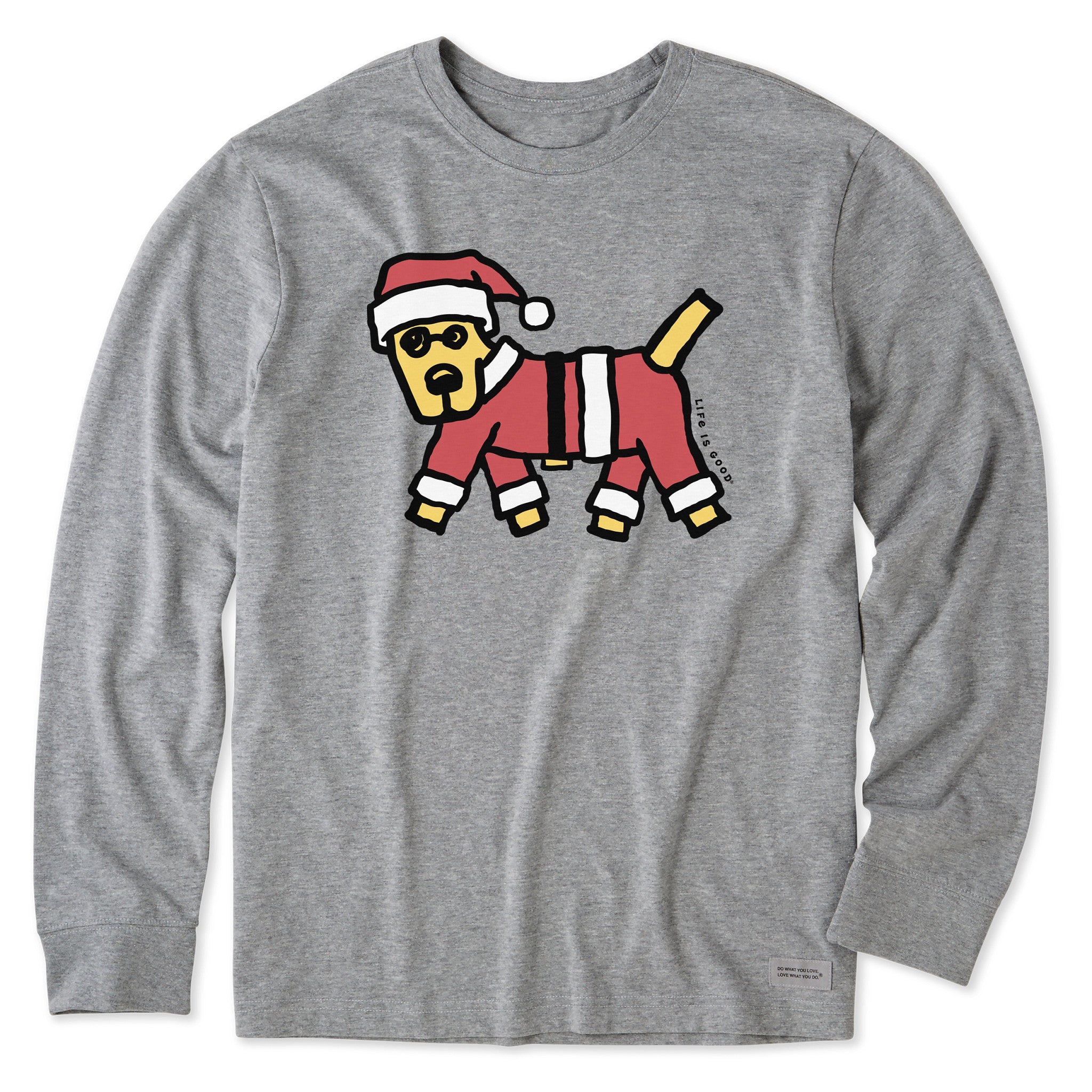 Men's Rocket Santa Suit Long Sleeve Crusher Tee