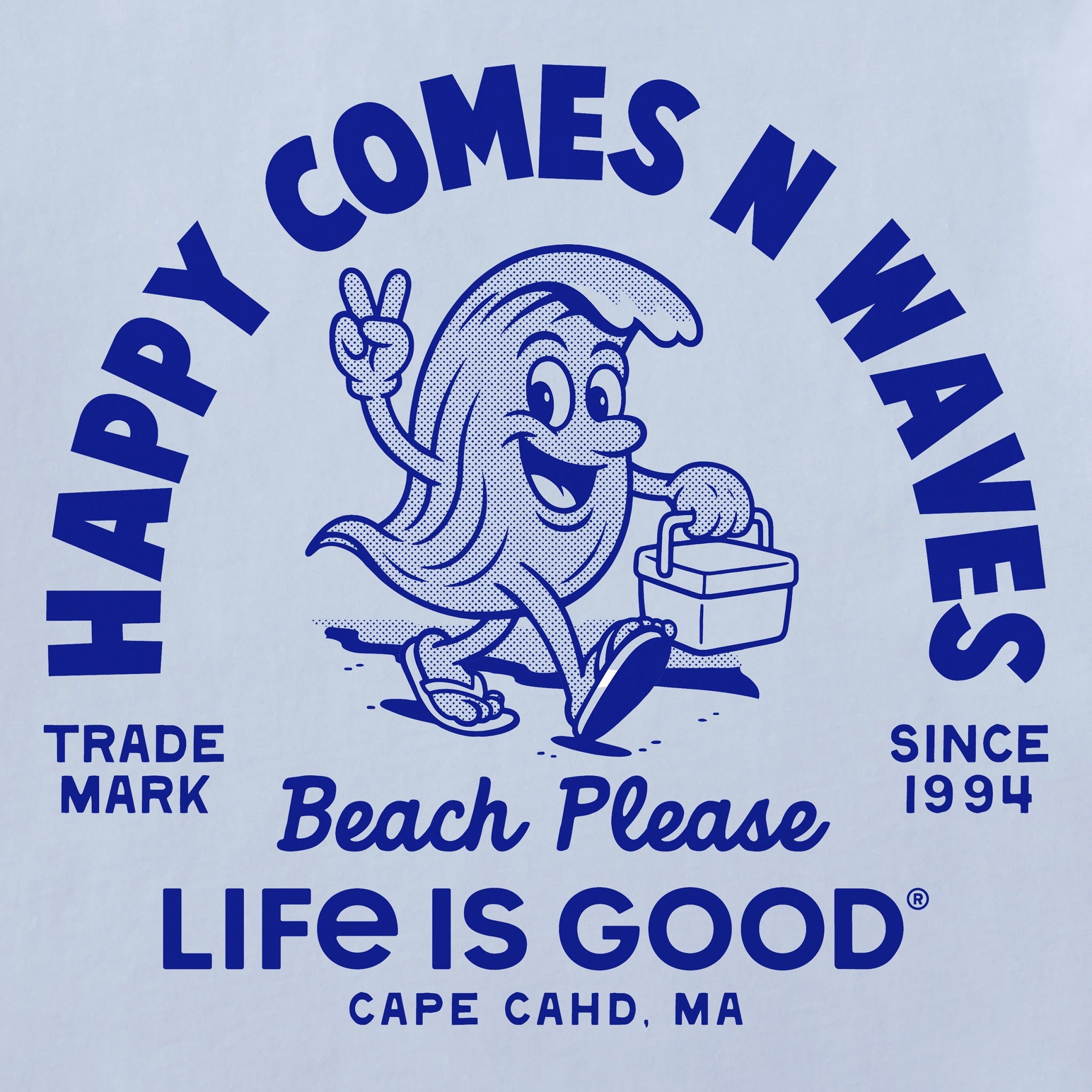 Women's Happy Comes N Waves Short Sleeve Crusher Boxy Tee