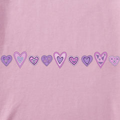 Women's Folk Valentines Short Sleeve Crusher Boxy Tee