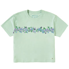 Women's Clover Wildflowers Short Sleeve Crusher Boxy Tee