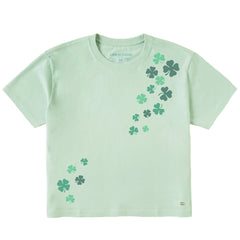 Women's Floating Shamrocks Short Sleeve Crusher Boxy Tee