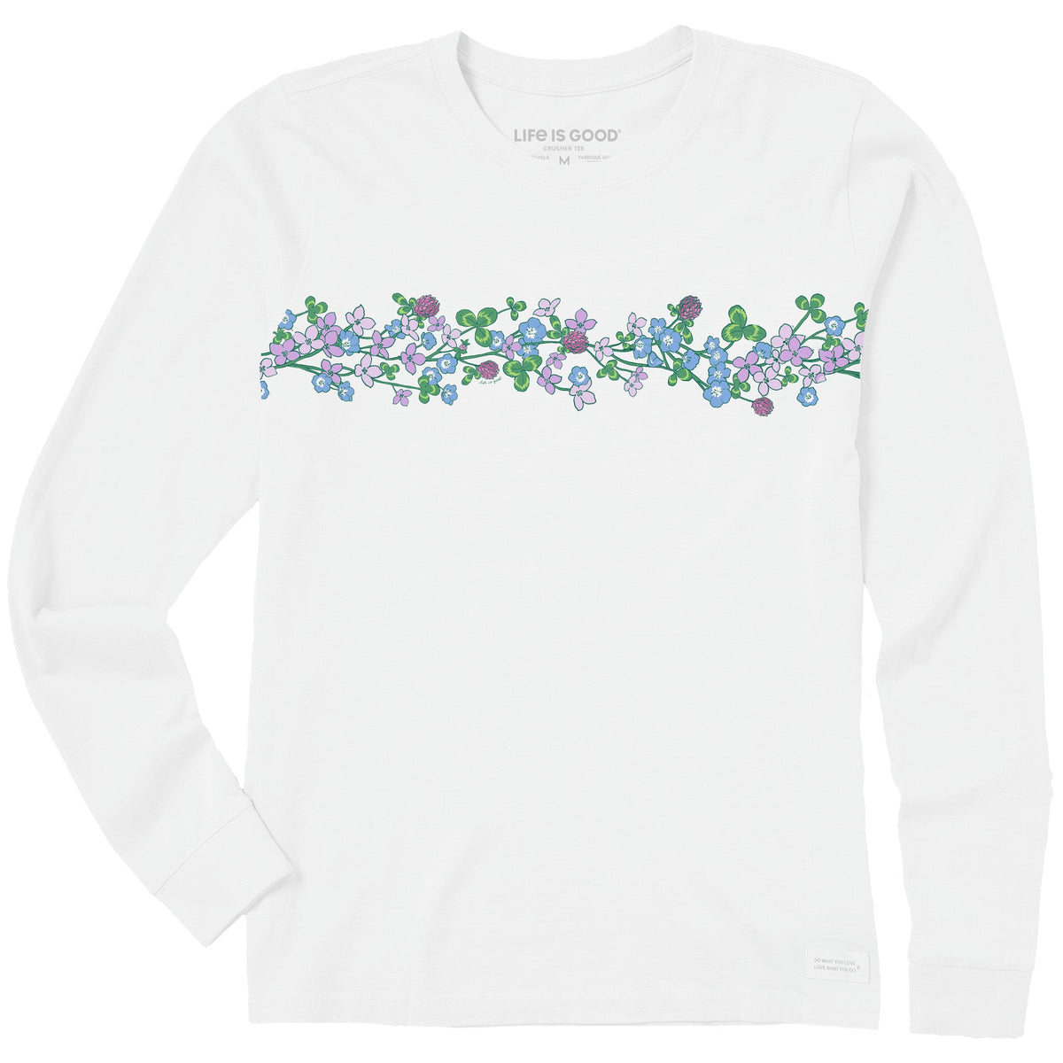 Women's Clover Wildflowers Long Sleeve Crusher Tee