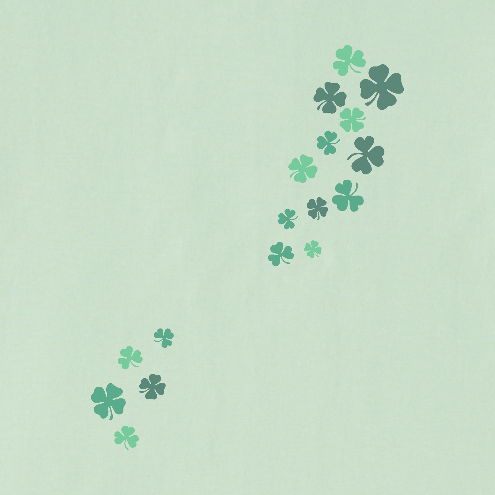 Women's Floating Shamrocks Long Sleeve Crusher Tee