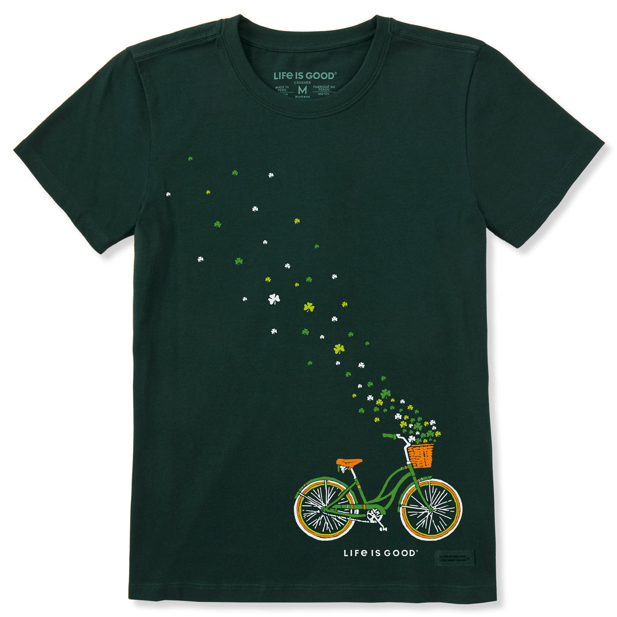 Women's Irish Clover Bike Short Sleeve Crusher Tee