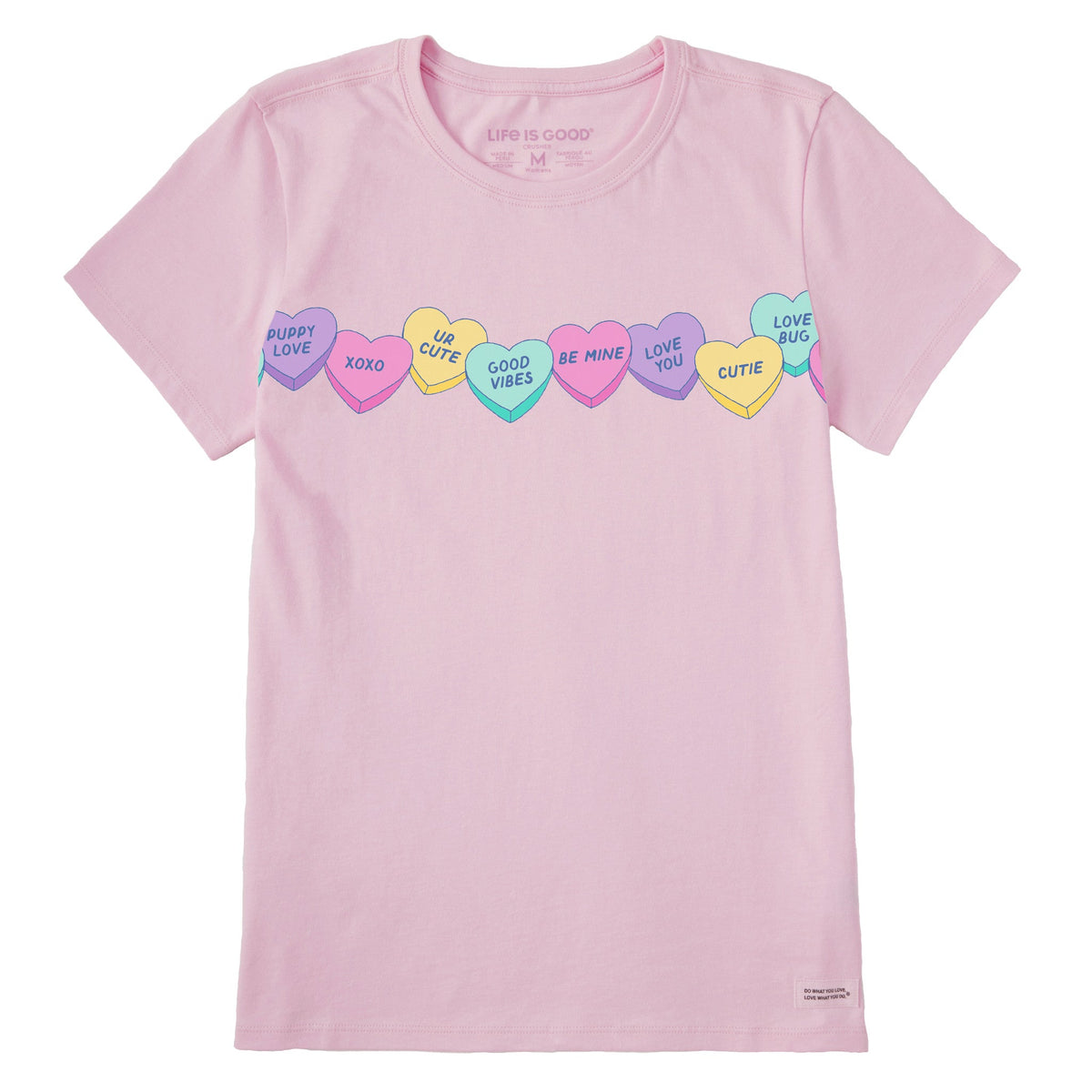Women's Candy Hearts Short Sleeve Crusher Tee