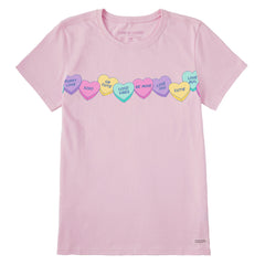 Women's Candy Hearts Short Sleeve Crusher Tee