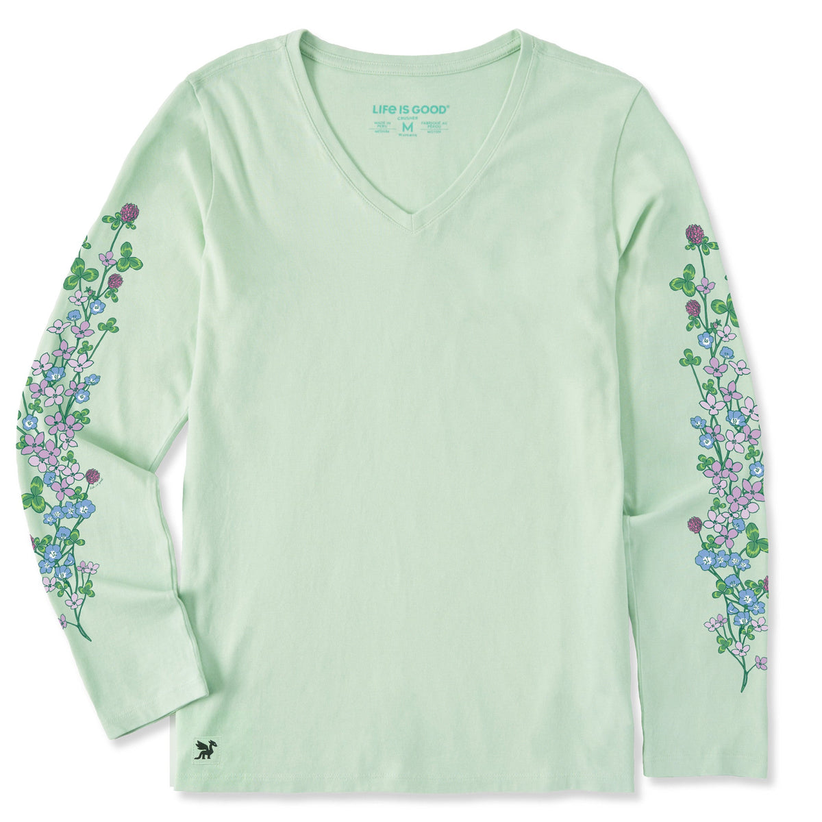 Women's Clovers & Wildflowers Long Sleeve Crusher Vee