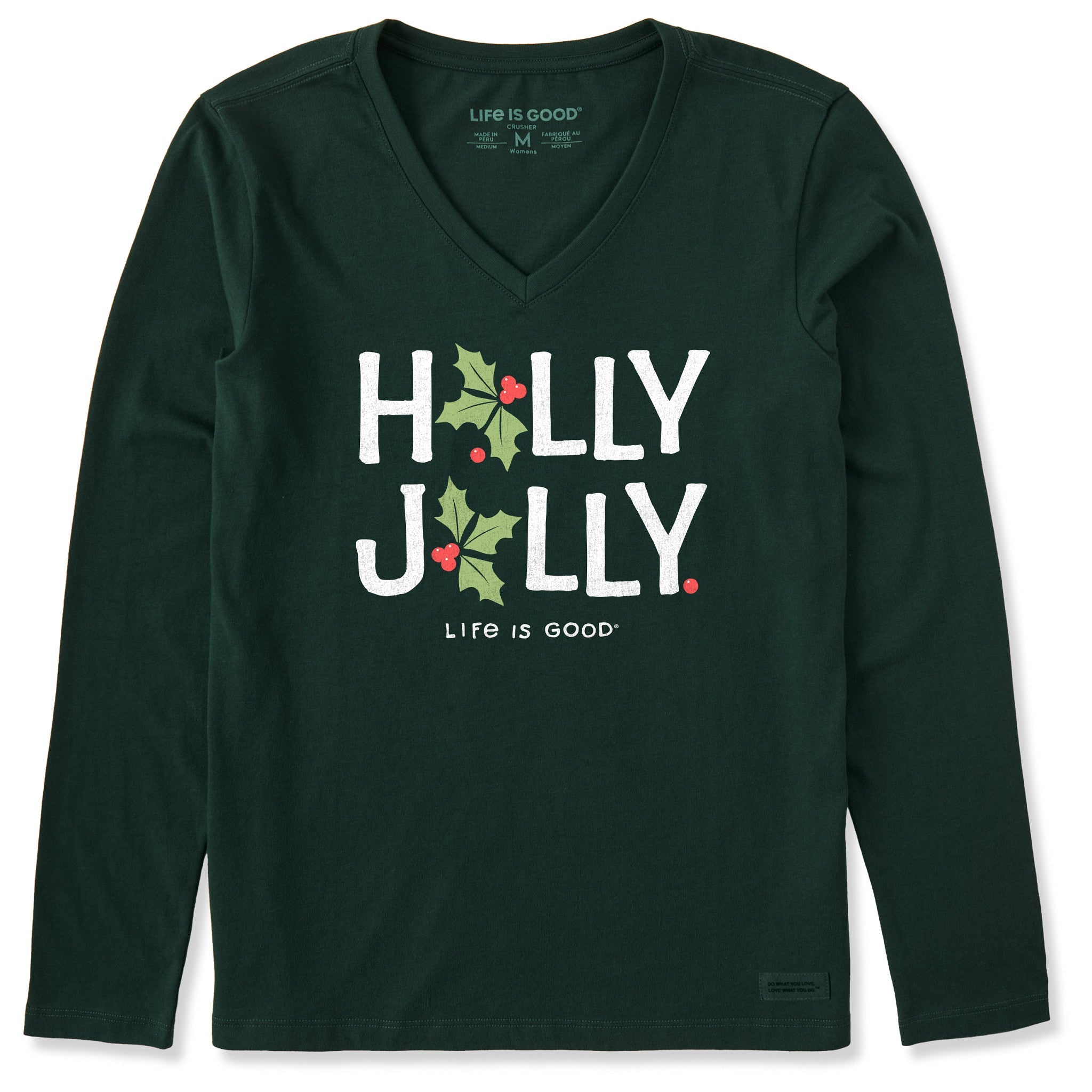 Women's Holly Jolly Long Sleeve Crusher Vee
