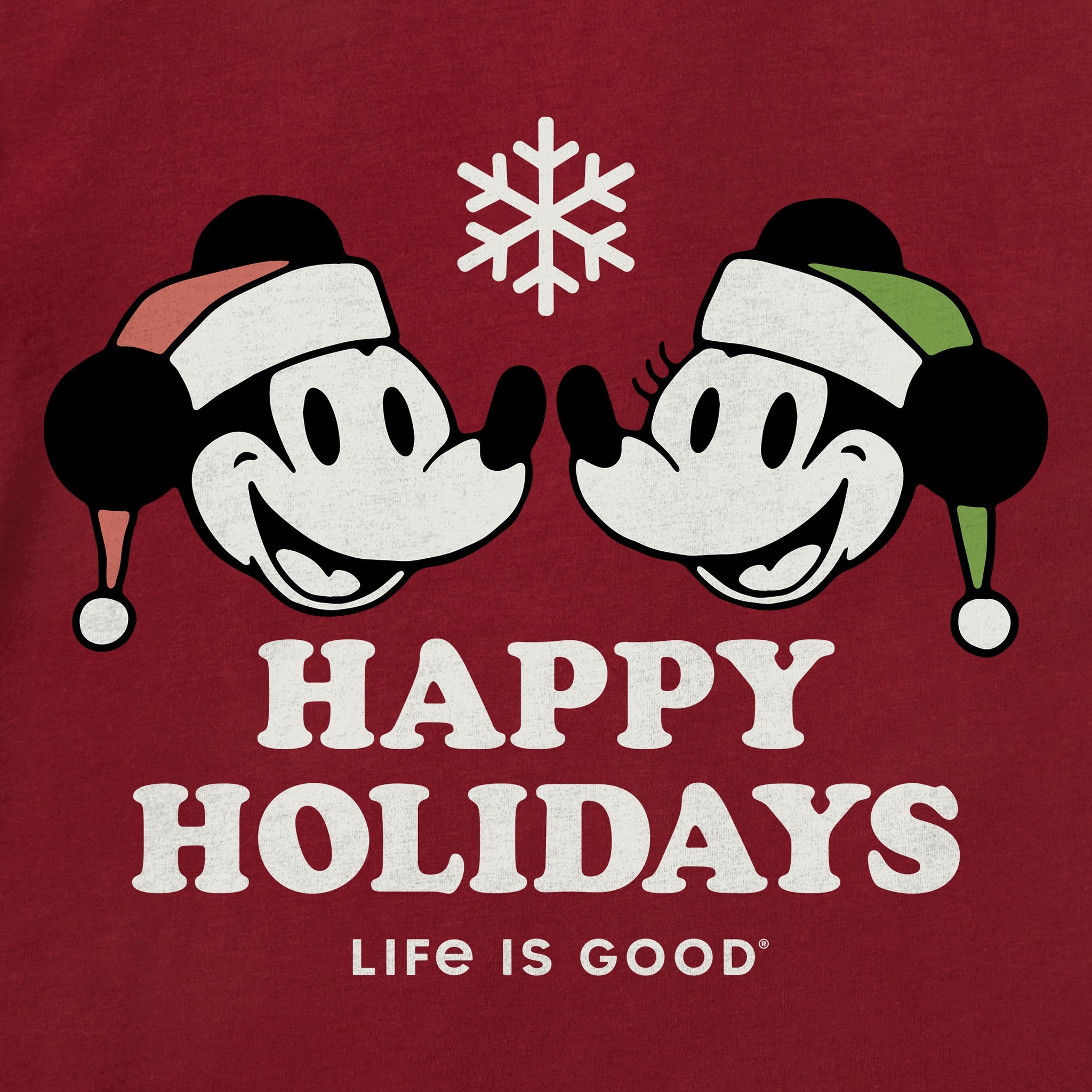 Women's Happy Holidays Willie Long Sleeve Crusher Vee